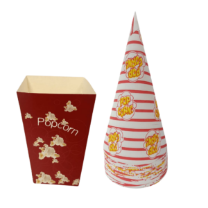 Bægre / kræmmerhuse til Bacon chips og Popcorn
